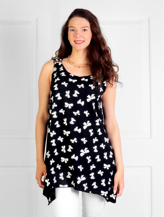 Patterned Printed Fashion Tops W/ Coconut Buttons